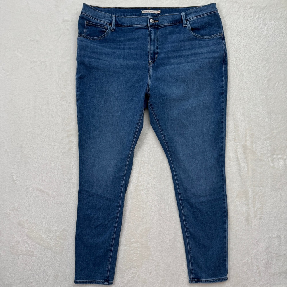 Levi's 720 Jeans Womens 20W High Rise Super Skinny Stretch Denim‎ Medium Wash